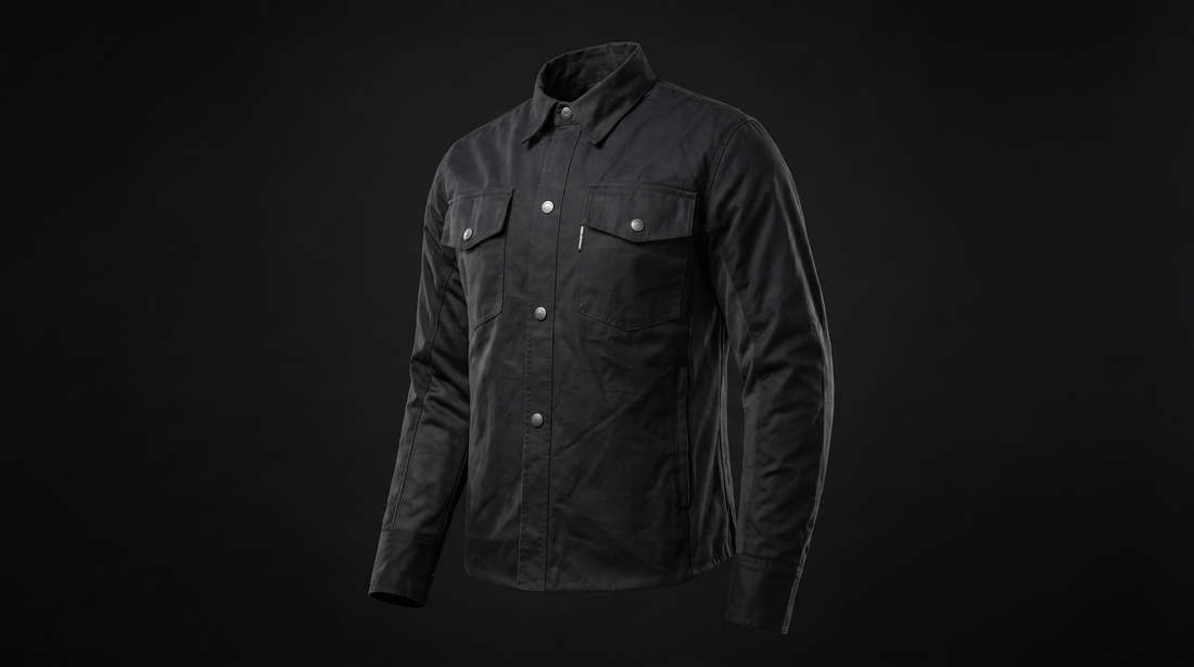 Blackwatch hybrid armored motorcycle riding shirt with CE armor
